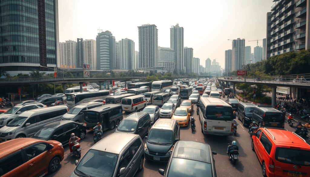 kemacetan lalu lintas di Jakarta