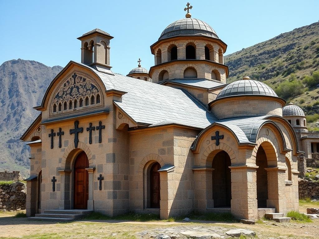 Biara Armenia kuno di wilayah Nagorno-Karabakh yang menjadi subjek sengketa warisan budaya Biara Armenia kuno di wilayah Nagorno-Karabakh yang menjadi subjek sengketa warisan budaya