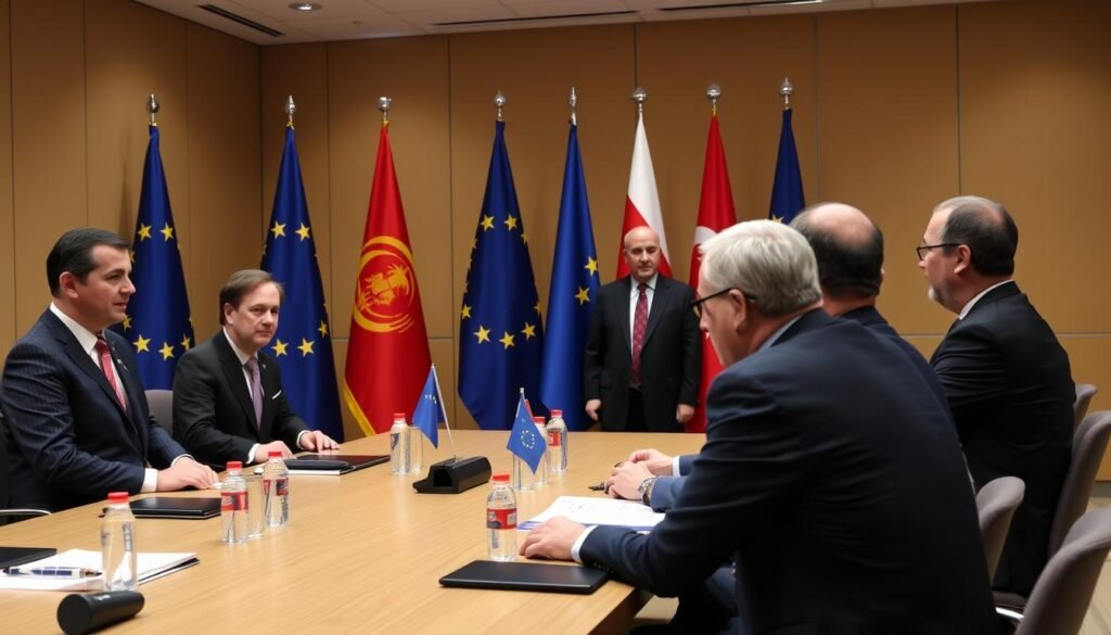 Pertemuan perwakilan Uni Eropa dengan pemimpin Armenia dan Azerbaijan untuk membahas normalisasi hubungan pasca-konflik Pertemuan perwakilan Uni Eropa dengan pemimpin Armenia dan Azerbaijan untuk membahas normalisasi hubungan pasca-konflik