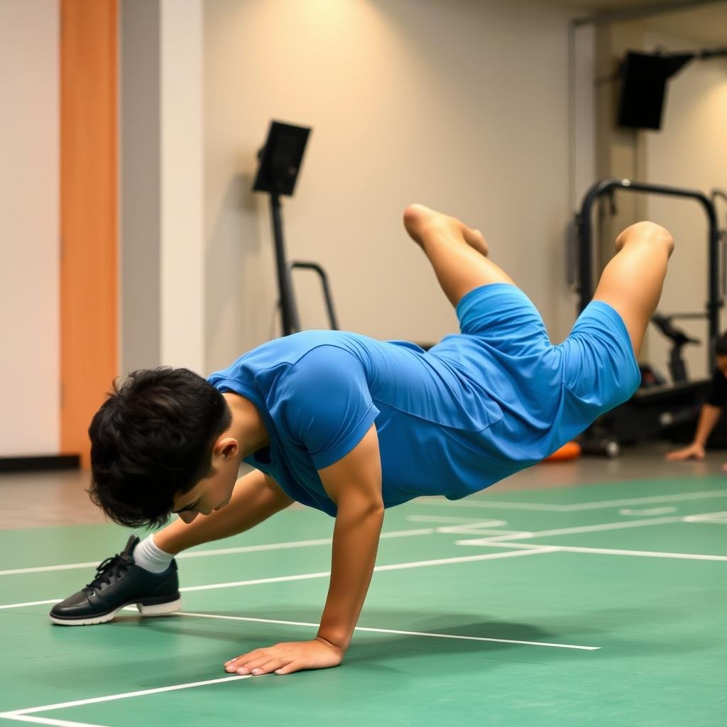 Push-up dengan variasi untuk atlet badminton Push-up dengan variasi untuk atlet badminton
