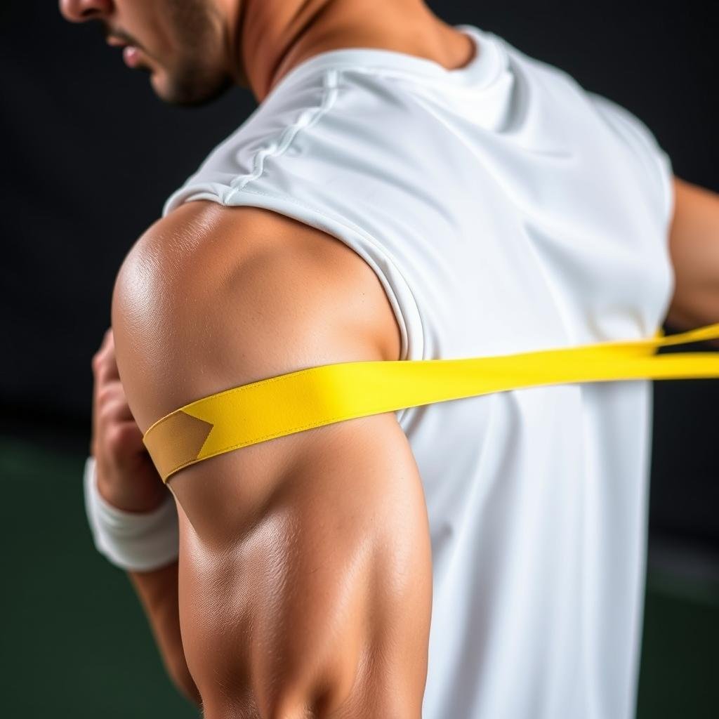 Shoulder external rotation dengan resistance band Shoulder external rotation dengan resistance band