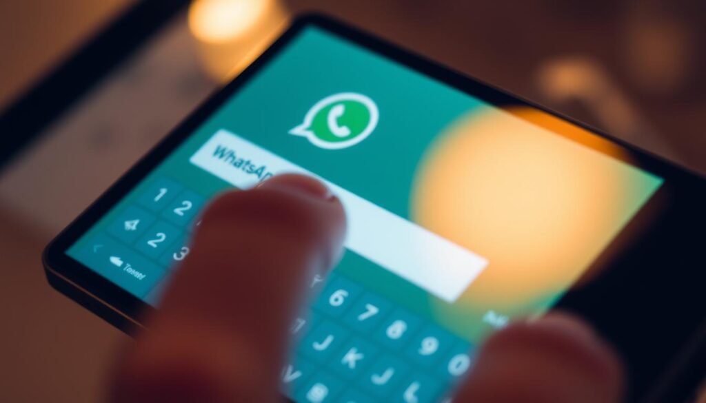 A smartphone screen displaying the WhatsApp messaging interface, with a text input field and the send button prominently featured. The screen is illuminated by soft, ambient lighting, creating a warm and inviting atmosphere. The user's fingers are poised over the keyboard, ready to compose a message with ease. The overall scene conveys a sense of efficiency and streamlined communication, reflecting the section's focus on creating a faster and more convenient way to send WhatsApp messages. A smartphone screen displaying the WhatsApp messaging interface, with a text input field and the send button prominently featured. The screen is illuminated by soft, ambient lighting, creating a warm and inviting atmosphere. The user's fingers are poised over the keyboard, ready to compose a message with ease. The overall scene conveys a sense of efficiency and streamlined communication, reflecting the section's focus on creating a faster and more convenient way to send WhatsApp messages.